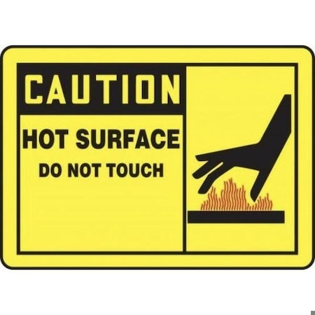 Accuform OSHA CAUTION Safety Sign HOT SURFACE MWLD610XP